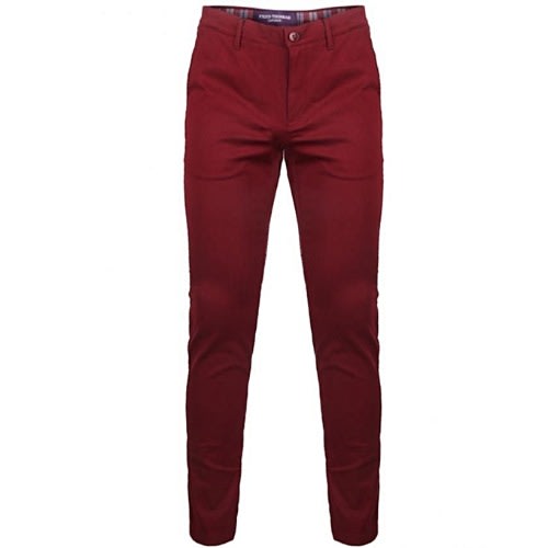 wine coloured chinos