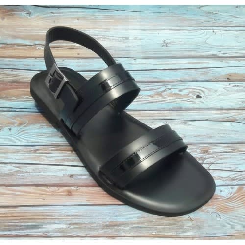 Black Leather Sandals | Konga Online Shopping