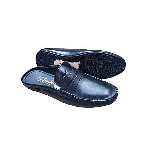 Men's Casual Half Shoe Loafers- Black 