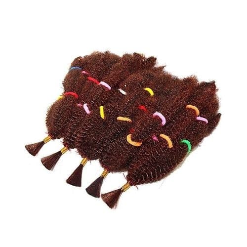 Noble Crochet Afro Kinky Bulk Hair For All Hair Types Brown