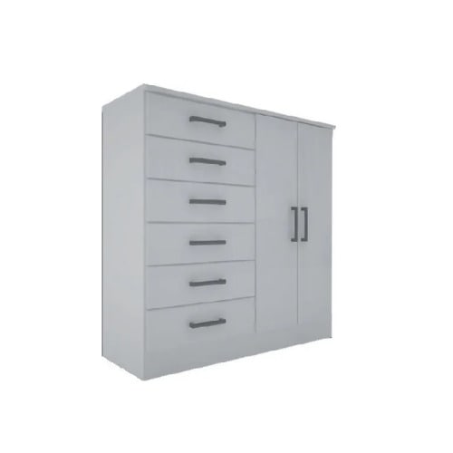 Chest Drawer Storage Cabinet With 6 Drawers And 2 Door Cupboard White Konga Ping Chest Drawer Storage Cabinet With 6, White Storage Cabinet With Drawers