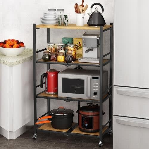 Foldable kitchen storage rack best sale