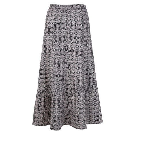 Anthology Marisota Black Stone Tile Print Linen Blend Skirt | Konga ...