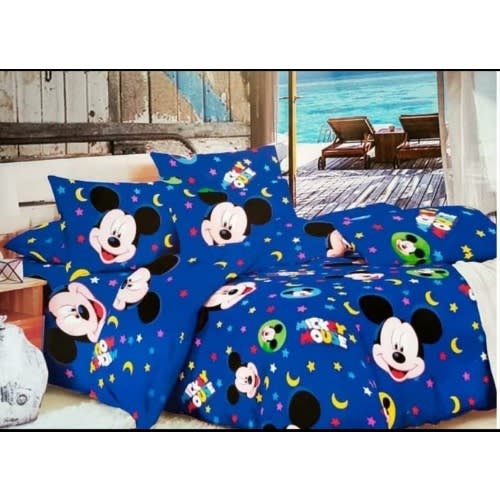 Bedding Collection Cartoon Character, Queen Size Mickey Mouse Bed Set