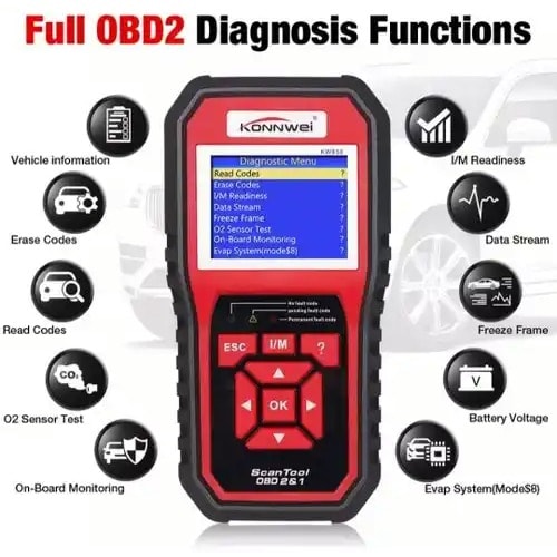 Konnwei Obd2 Car Diagnostics Tool Kw 850 Auto Obdii Konnewi Scanner ...