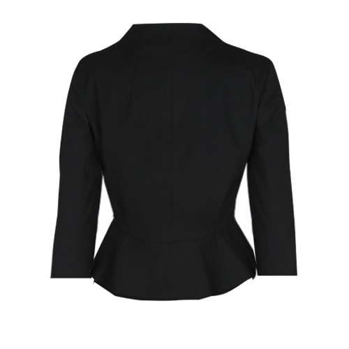 Unique Ladies 5 Button Jacket With A Flared Design - Black - Lj-4650 ...