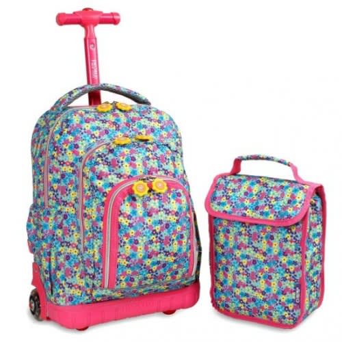 J World 16inch Sunrise Rolling Backpack With Lunch Bag Floret Konga Online Shopping