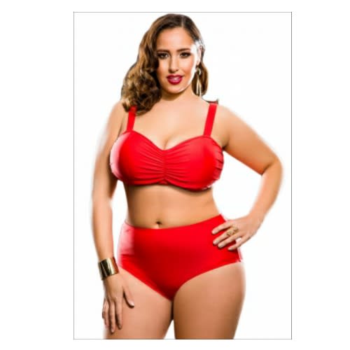 red bikini plus size