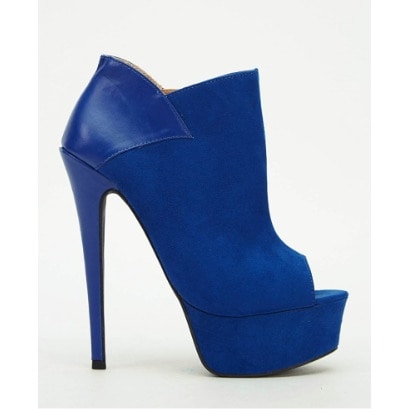blue peep toe shoes