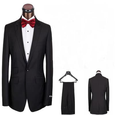 Fashion By Lv Men S Fitted English Classic Suit Black Konga