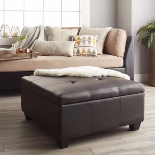 Handys Vanderbilt 36 Inch Square Hinged Storage Bench Ottoman Brown Konga Online Shopping