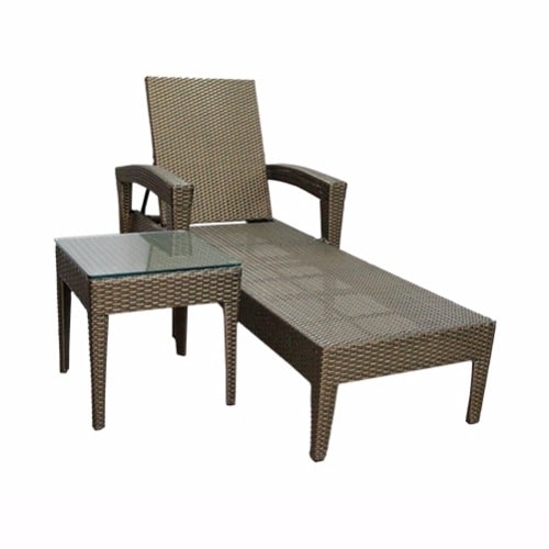 Resin Wicker Rattan Chaise Lounge, Outdoor Rattan Chaise Lounge Chair