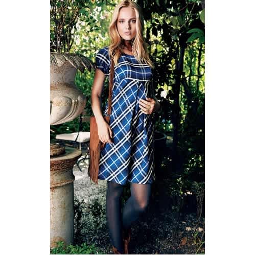 maternity strictly plaid waist empire babes dress konga