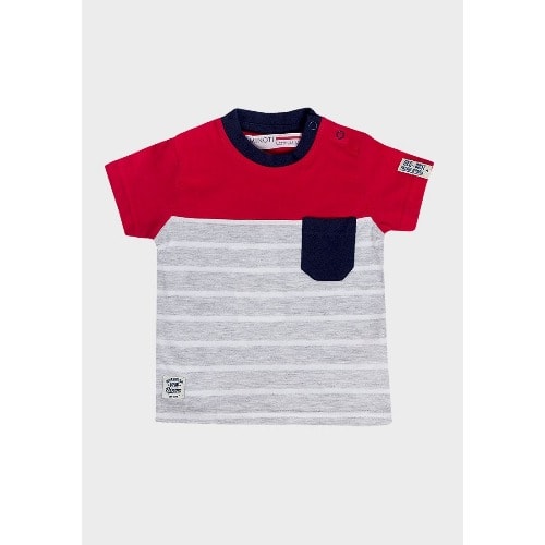 Minoti Baby Boys Stripe Design T Shirt Red Konga Online Shopping