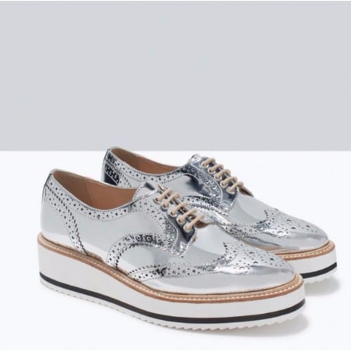 ladies silver lace up shoes