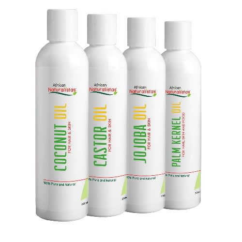 African Naturalistas Natural Hair Set Carrier Oils Set Konga