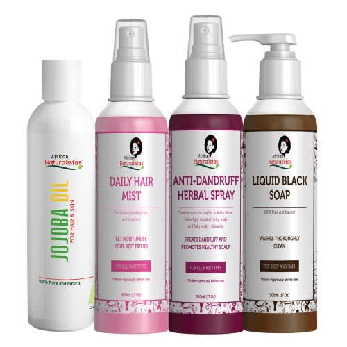 African Naturalistas Natural Hair Set Healthy Scalp Set Konga