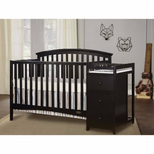 Handys Niko 4 In 1 Convertible Crib With Changer Black Konga