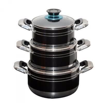 Non Stick Cooking Pots 3Pcs Set Konga Online Shopping