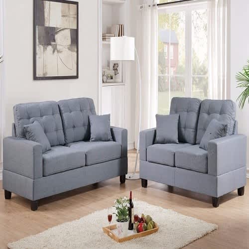 O2 5 Seater Fabric Sofa With Button Grey Colour Konga Online Shopping