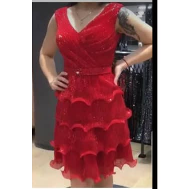 red professional dress