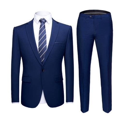 Men's Slim Fit Suit - Navy Blue | Konga Online Shopping