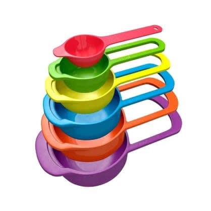 Measuring Cup & Spoon Set - 6 Pieces - Multicolour.
