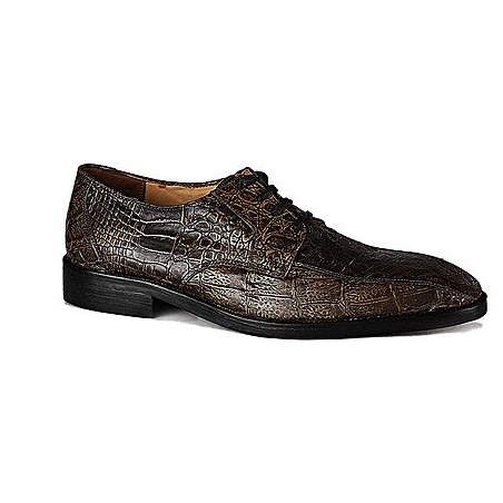 crocodile embossed leather shoes