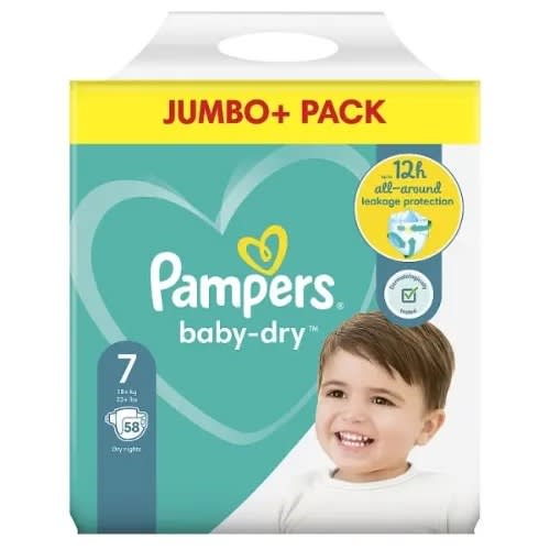 Pampers Babydry Size 7 Nappies Jumbo+ Pack 58pack Konga Online