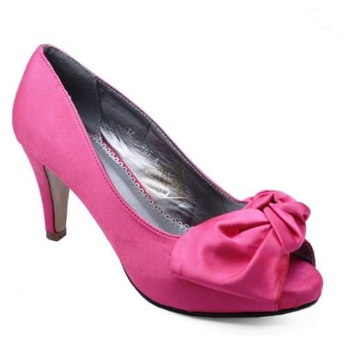 Satin Open Toe Court Shoes-Pink | Konga 