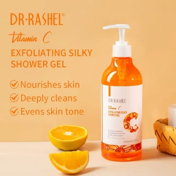 Vitamin C Exfoliating Silky Shower Gel And Vitamin C Brightening Body Lotion 500ml And 300ml
