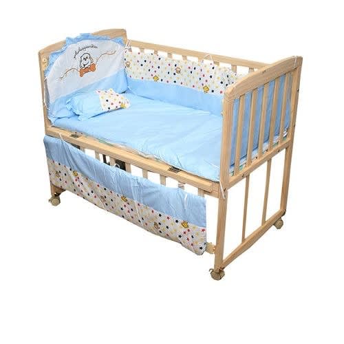 blue baby cot