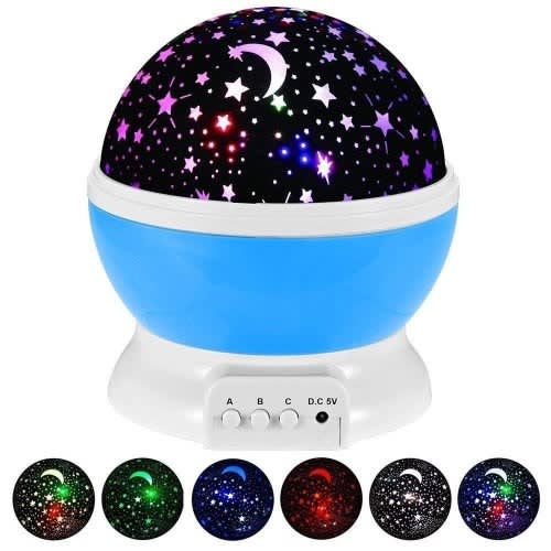 Kids Night Light Projector 360 Degree Rot Star Light Projector with USB Cable 