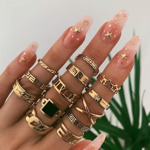 Knuckle ring discount set gold