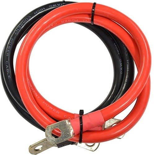 Power Inverter Battery Cables For 10-8 To 10-8 Lugs - 1m