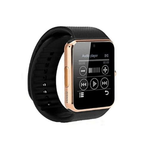Gt08 Smart Watch With Camera - Sim And Memory Card Space - Gold | Konga  Online Shopping