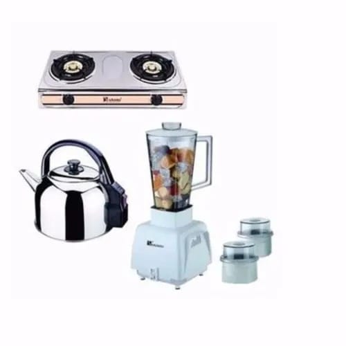 Saisho 2 Burner Gas Cooker + Kettle + Blender Bundle Konga Online Shopping