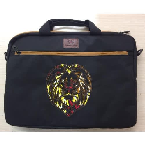 African Things Oju Laptop Bag With Ankara Detail Brown Konga Online Shopping