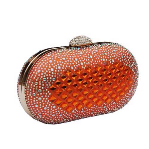 orange clutch purse