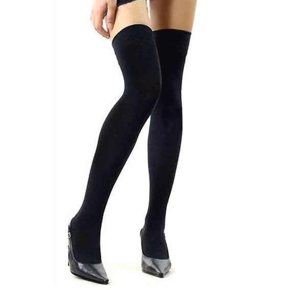 Over The Knee Socks Thigh High Cotton Stockings - Black | Konga Online ...