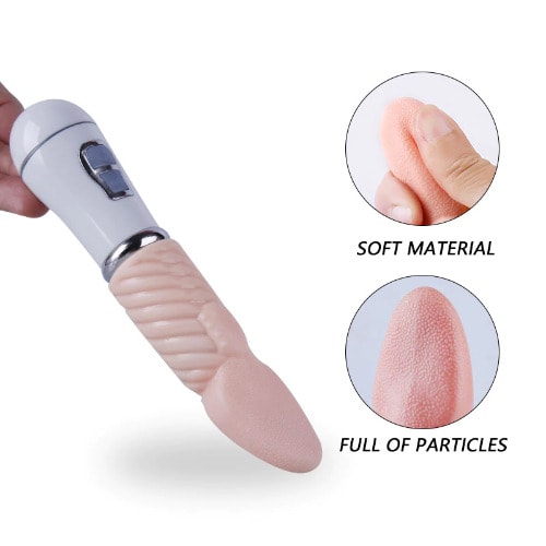 Rechargeable Tongue Licking Action Vibrator Sex Toy