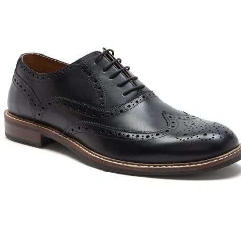 red tape black brogue shoes