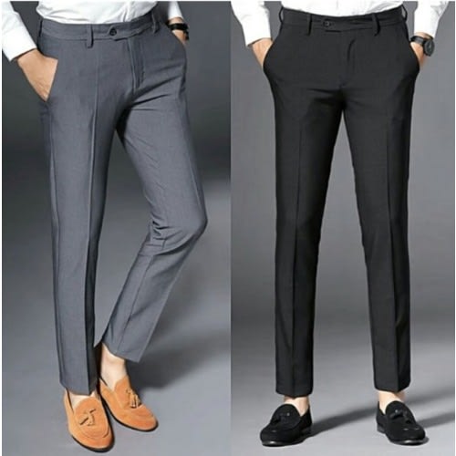 Men's Trousers - Ash & Black | Konga Online Shopping