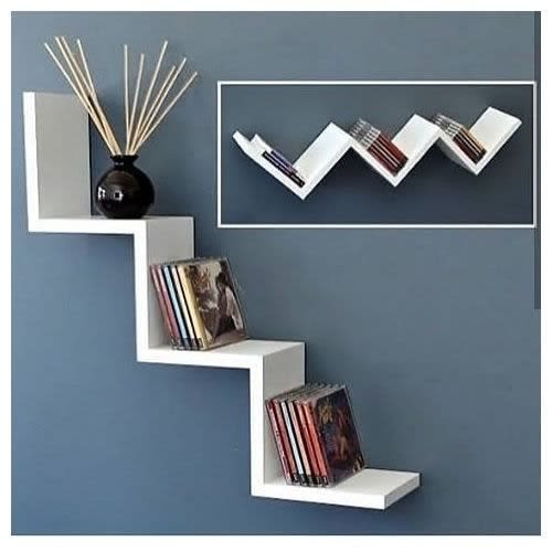 Decorative Zigzag Floating Wall Shelves.
