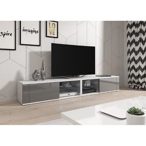 White and grey tv console new arrivals