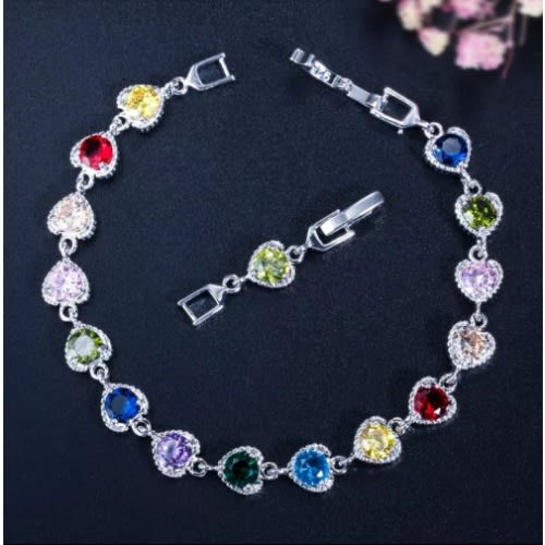 Heart shaped stone 2025 bracelet