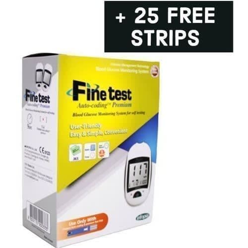 Fine Test Automatic Blood Glucose Monitor With 25 Test Strips | Konga ...