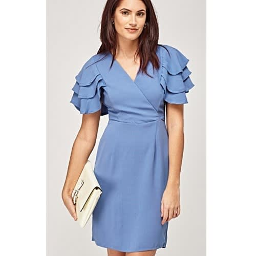 layered wrap dress