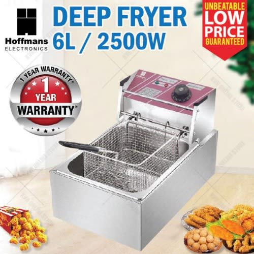 Hoffmans Electric Deep Fryer 6L Single Tank Hm881 Konga