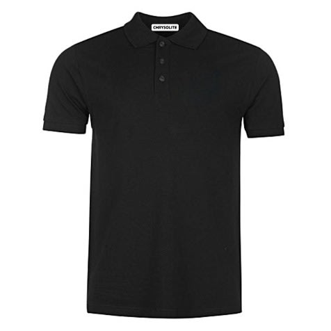 black plain polo t shirt